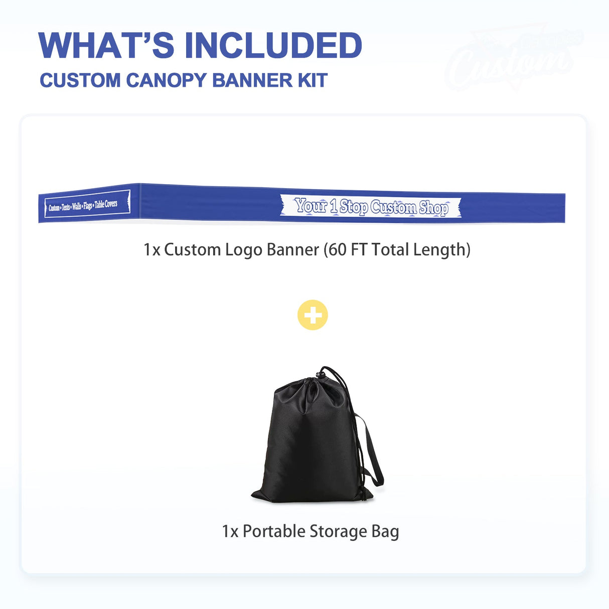 Custom Canopy Banner Personalized Banner with Logo for 10x10 Pop Up Canopy Tent Custom Sign - Eagle Peak Custom Canopy Tent