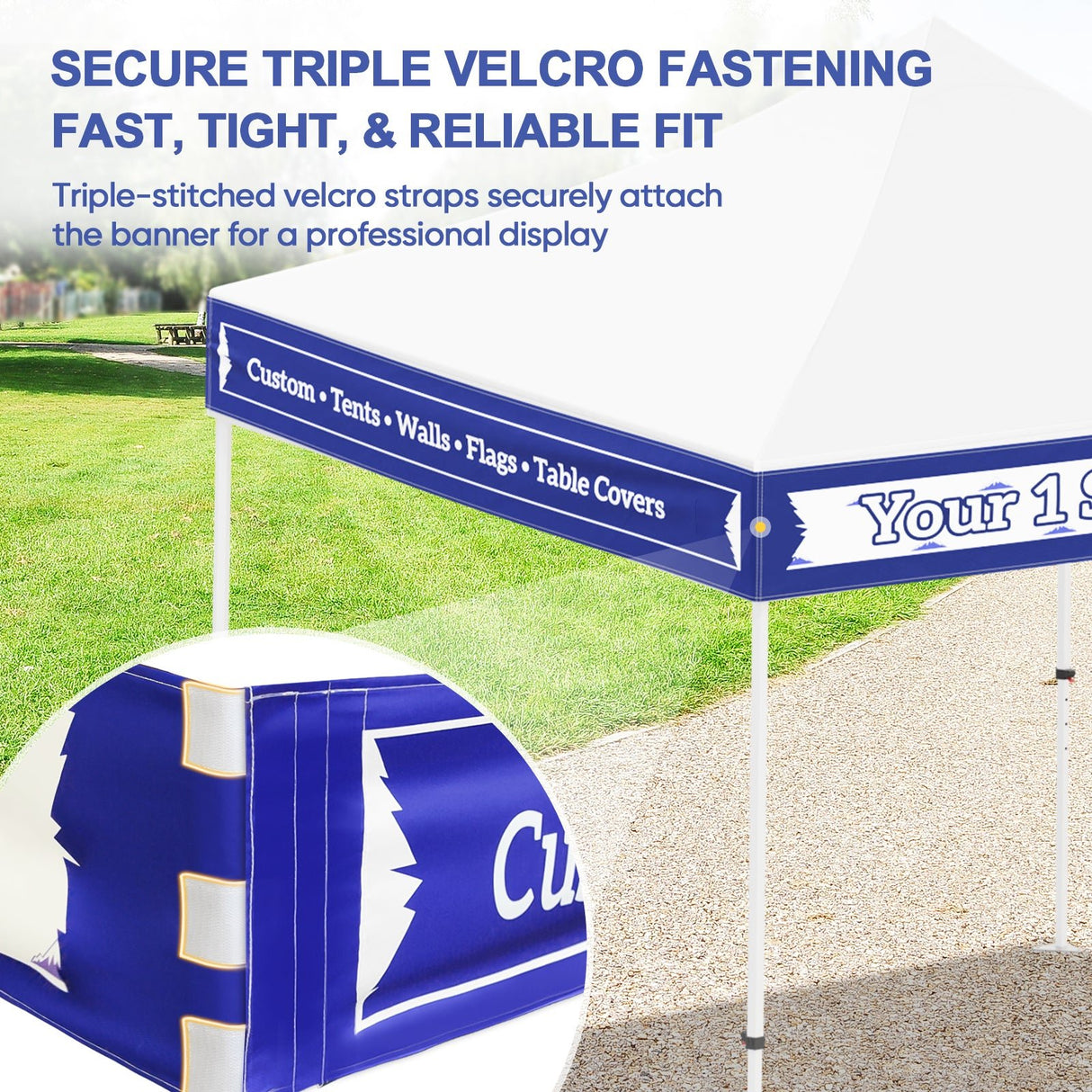 Custom Canopy Banner Personalized Banner with Logo for 10x10 Pop Up Canopy Tent Custom Sign - Eagle Peak Custom Canopy Tent