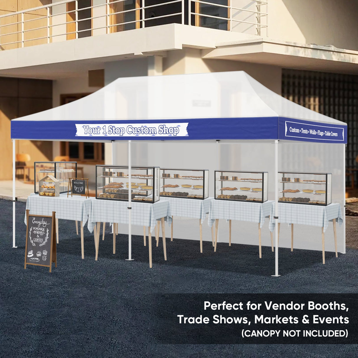 Custom Canopy Banner Personalized Banner with Logo for 10x10 Pop Up Canopy Tent Custom Sign - Eagle Peak Custom Canopy Tent