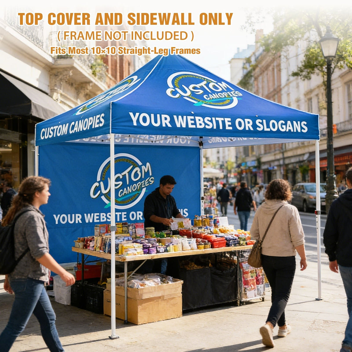 Custom Canopy Top Cover with Sidewall to Fit Your 10x10 Canopy Frame - Eagle Peak Custom Canopy Tent