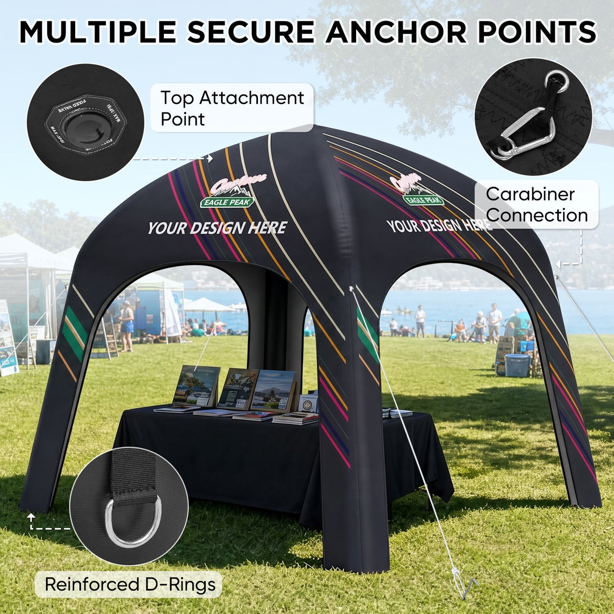 Custom Inflatable Event Tent with Logo, Square Tent - Eagle Peak®