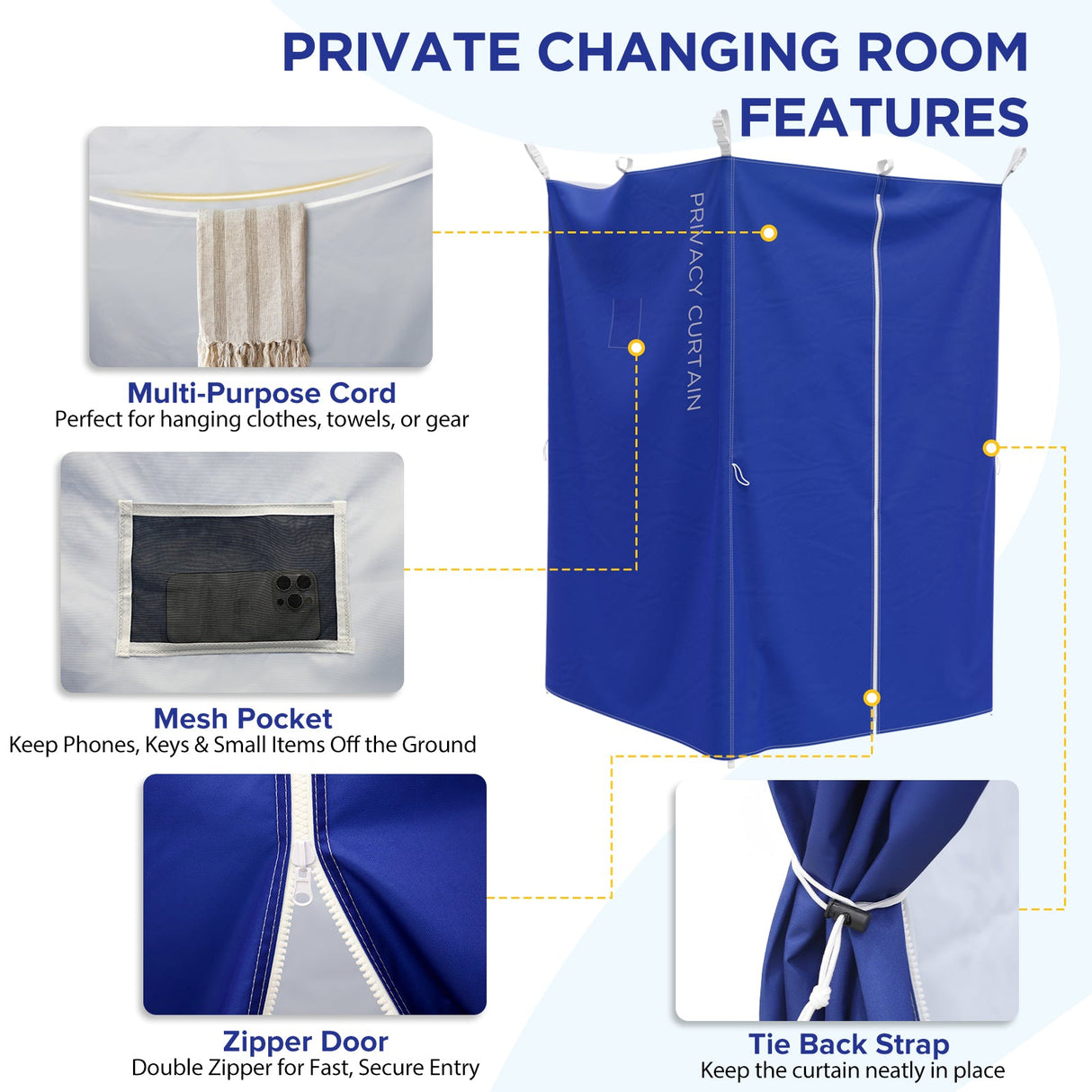 Custom Printed Changing Room for Pop Up Canopy Fits Canopies with Cross Bars 55.1”L x 55.1”W x 80.7”H/ 29.5" L x 29.5" W x 80.7" H - Eagle Peak Custom Canopy Tent