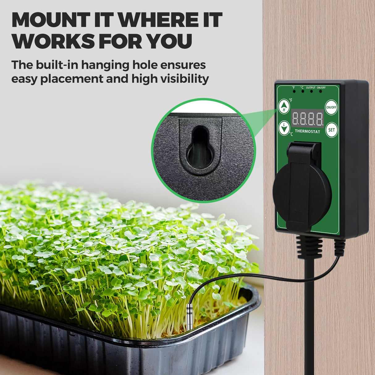 Digital Heat Mat Thermostat Controller, 15A/1500W, 1 Pack/2 Pack - Eagle Peak Custom Canopy Tent