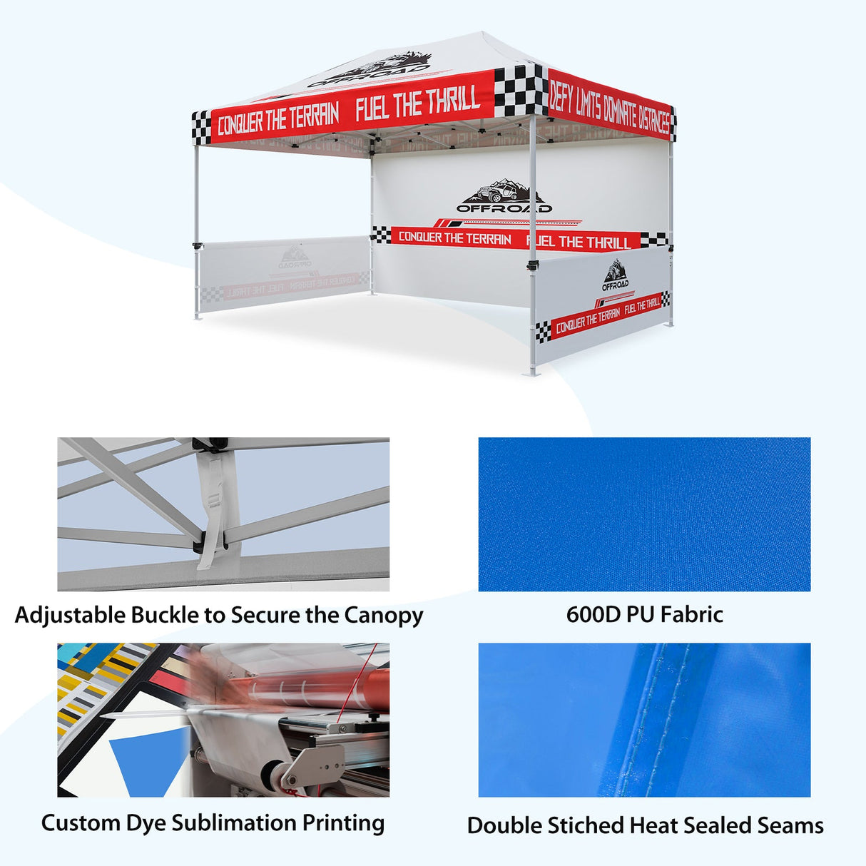 EAGLE PEAK 40mm Hex Leg Aluminum Commercial Custom Canopy Tent 10x15 - CLICK TO CONFIGURE - Package Prices Start at $999.00 - Eagle Peak Custom Canopy Tent