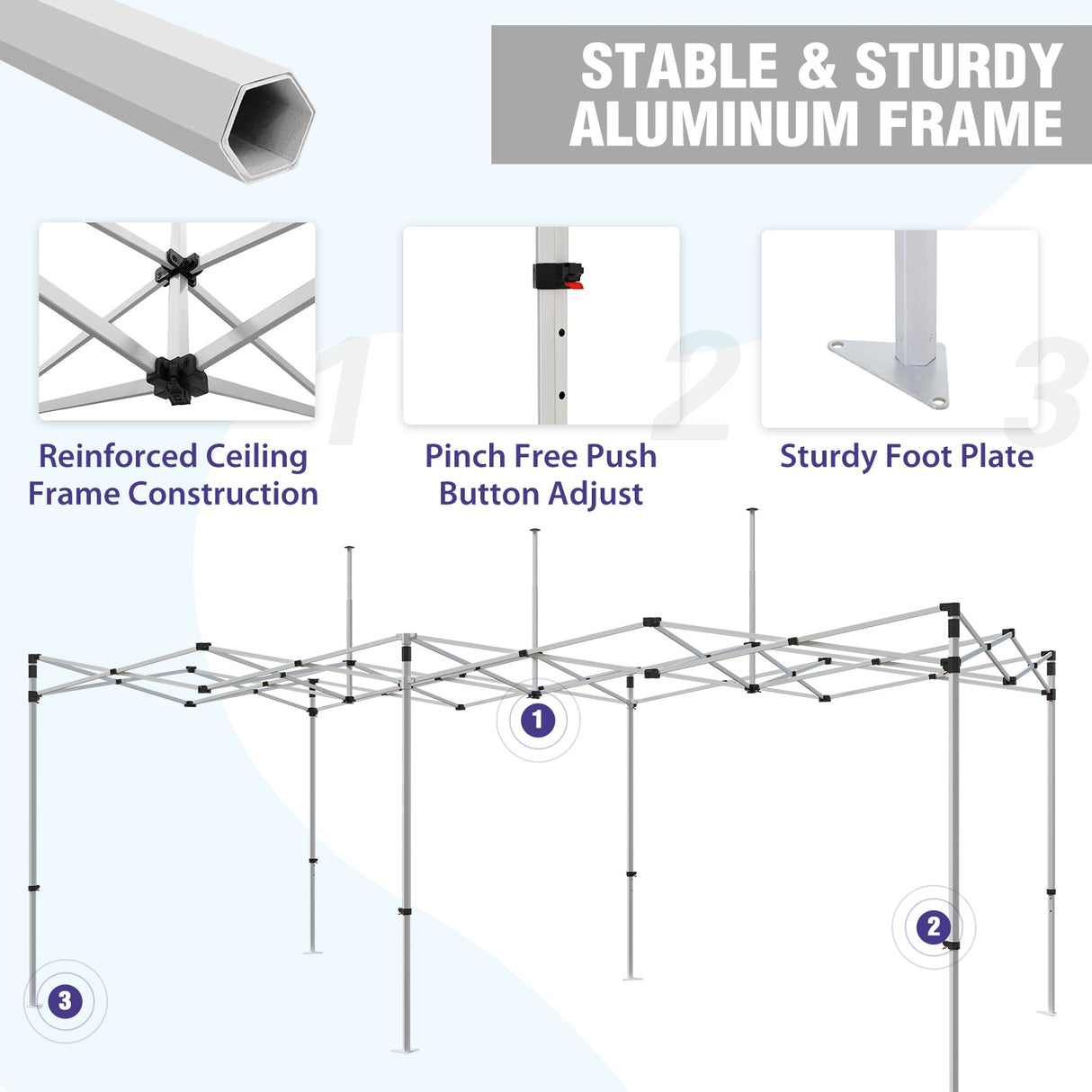 EAGLE PEAK 40mm Hex Leg Aluminum Commercial Custom Canopy Tent 10x20 - CLICK TO CONFIGURE - Package Prices Start at $1399.00 - Eagle Peak