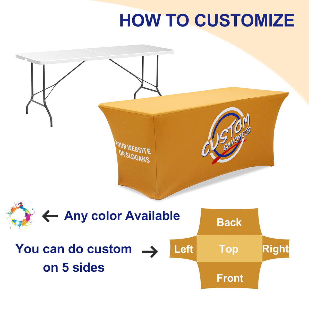 EAGLE PEAK 4ft Standard Fitted Table Cover - Eagle Peak®