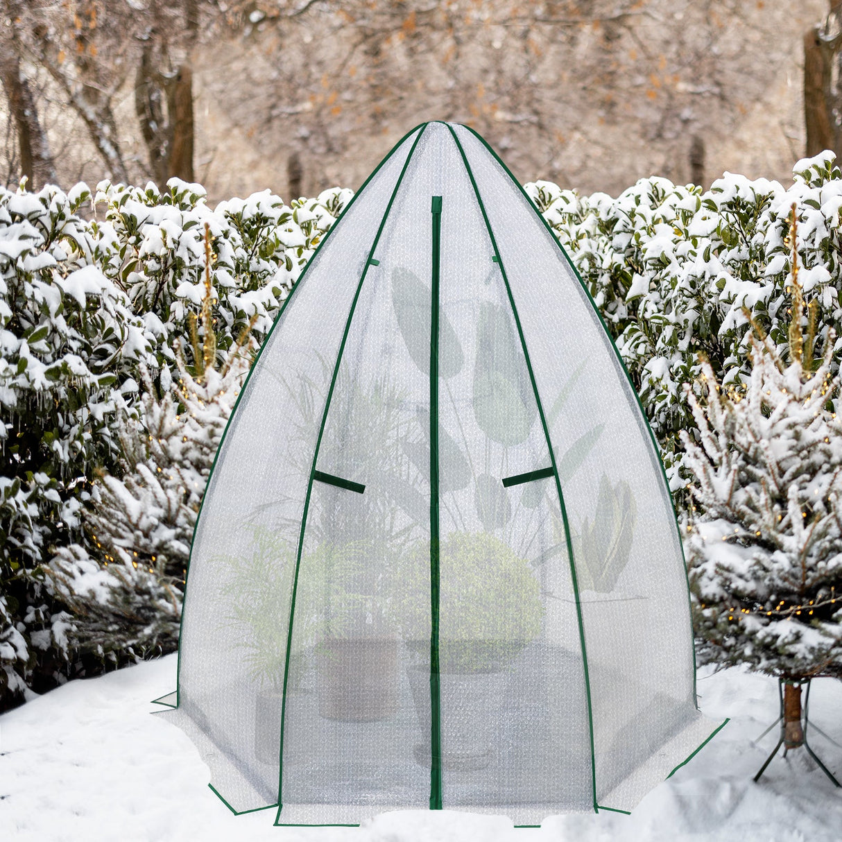 EAGLE PEAK Portable Mini Dome Greenhouse,63”x63”x72”, Bubble Film Cover - Eagle Peak Canopy and Outdoor Products