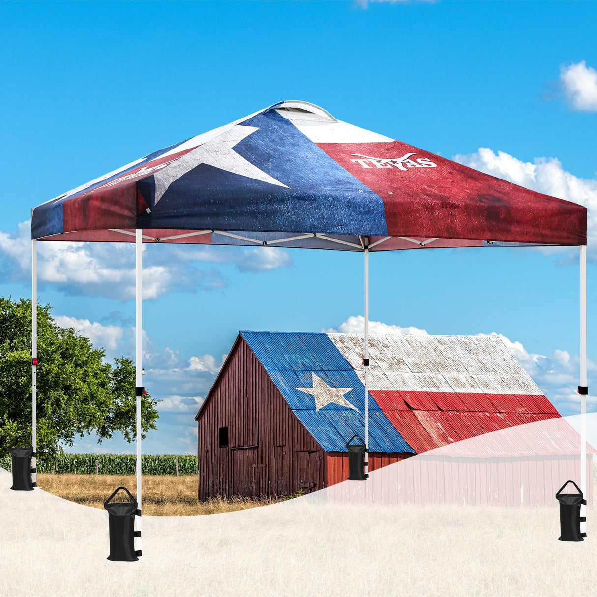 Eagle Peak SHADE GRAPHiX Easy Setup 10x10 Pop Up Canopy Tent with Digital Printed Tex - Eagle Peak Custom Canopy Tent