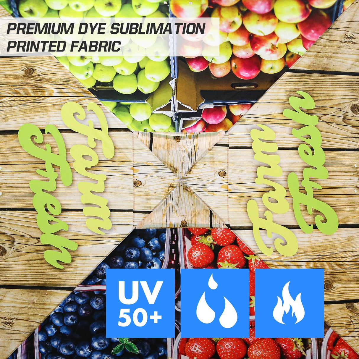 Easy Setup Straight Leg 10x10 Pop Up Canopy Tent Graphix Top w/ 100 sqft of Shade - Eagle Peak Custom Canopy Tent