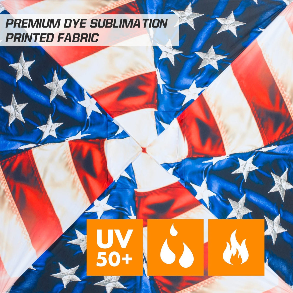 Easy Setup Straight Leg 10x10 Pop Up Canopy Tent Graphix Top w/ 100 sqft of Shade - Eagle Peak Custom Canopy Tent