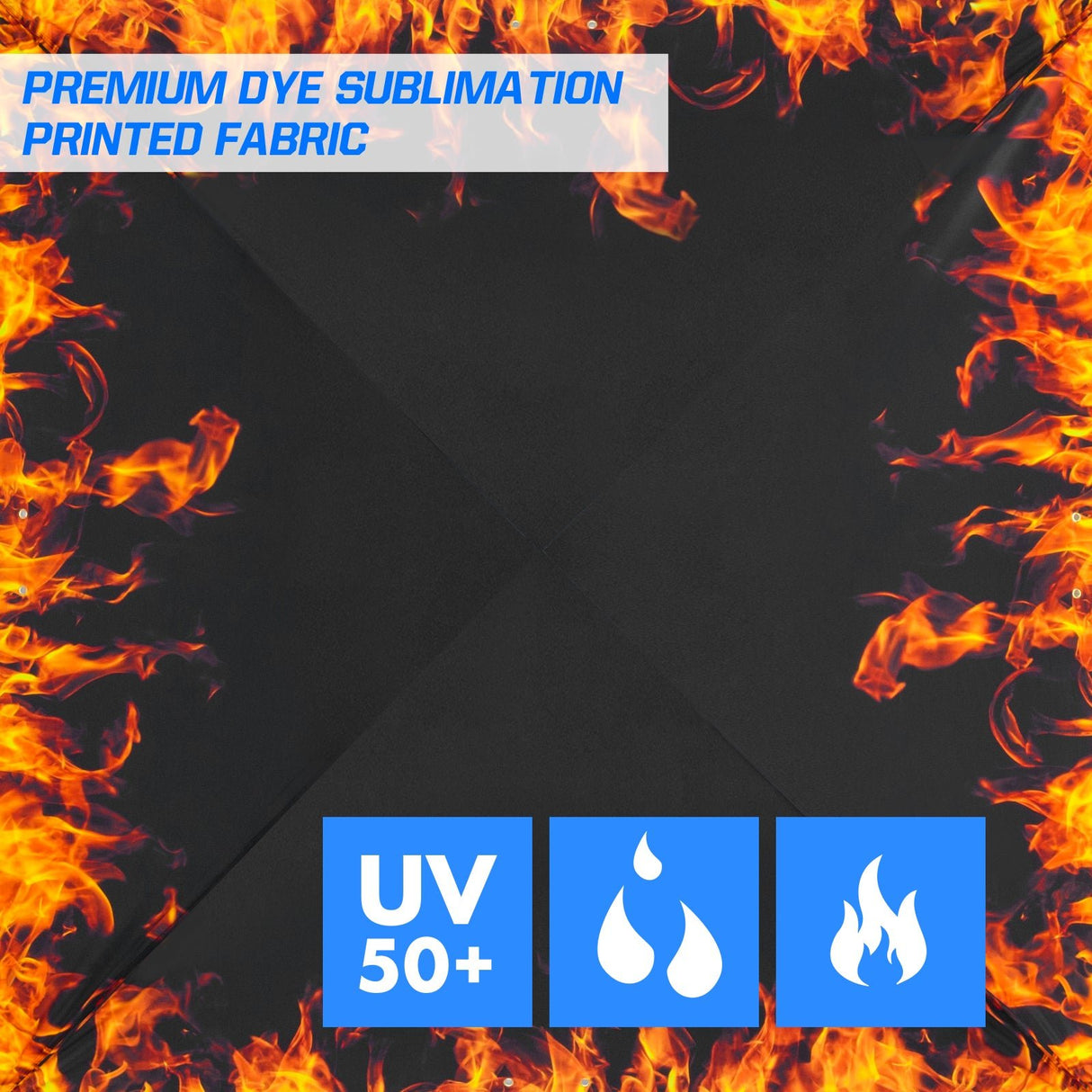 Easy Setup Straight Leg 10x10 Pop Up Canopy Tent Graphix Top w/ 100 sqft of Shade - Eagle Peak Custom Canopy Tent