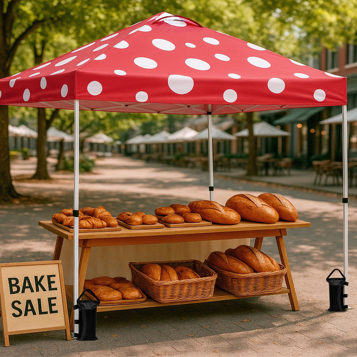 Easy Setup Straight Leg 10x10 Pop Up Canopy Tent Graphix Top w/ 100 sqft of Shade - Eagle Peak Custom Canopy Tent