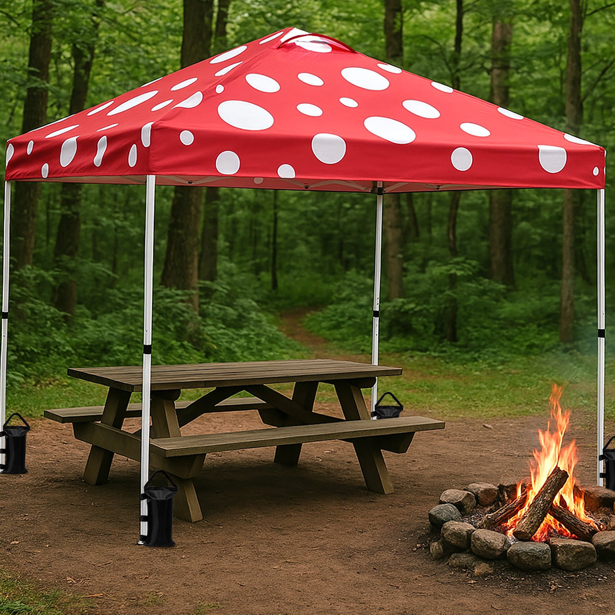 Easy Setup Straight Leg 10x10 Pop Up Canopy Tent Graphix Top w/ 100 sqft of Shade - Eagle Peak Custom Canopy Tent