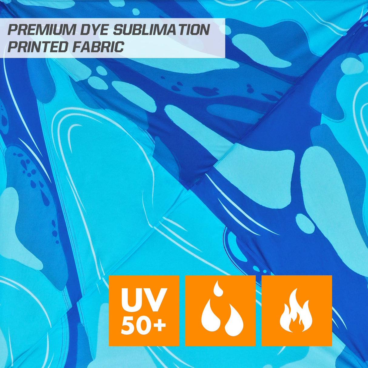 Easy Setup Straight Leg 10x10 Pop Up Canopy Tent Graphix Top w/ 100 sqft of Shade - Eagle Peak Custom Canopy Tent