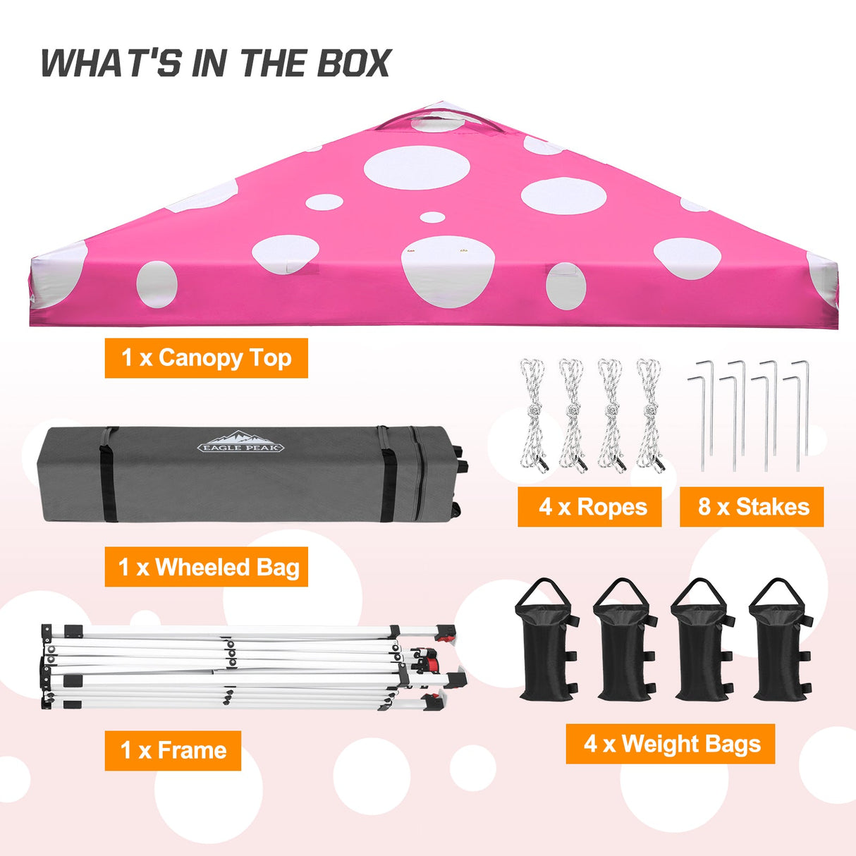 Easy Setup Straight Leg 10x10 Pop Up Canopy Tent Graphix Top w/ 100 sqft of Shade - Eagle Peak Custom Canopy Tent