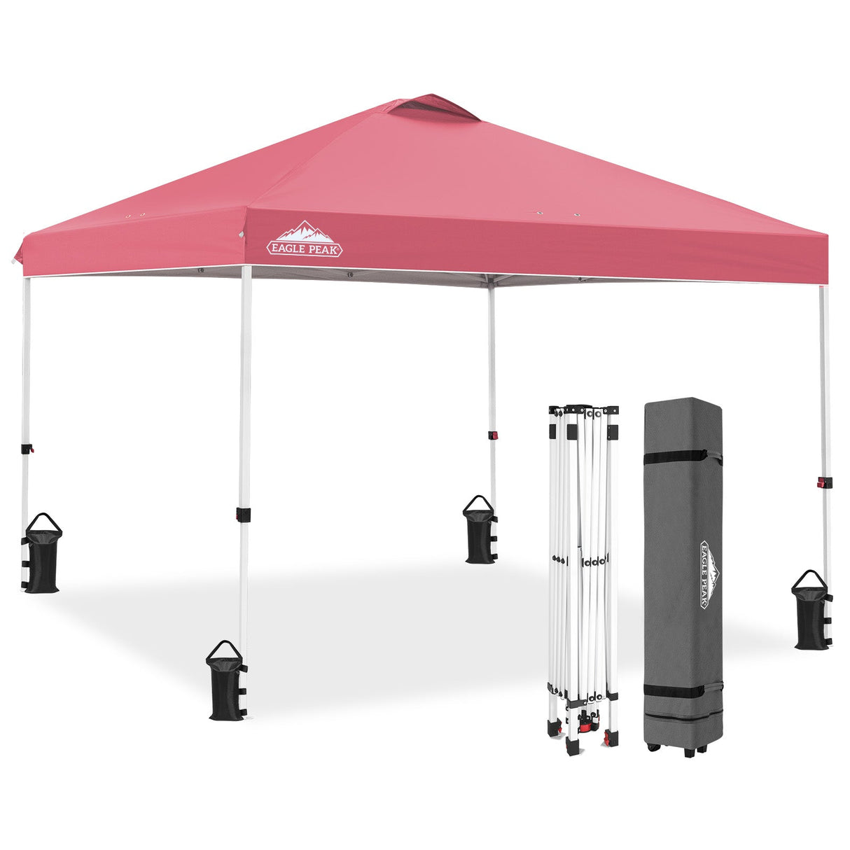 Easy Setup Straight Leg 10x10 Pop Up Canopy Tent w/ 100 sqft of Shade - Eagle Peak Custom Canopy Tent