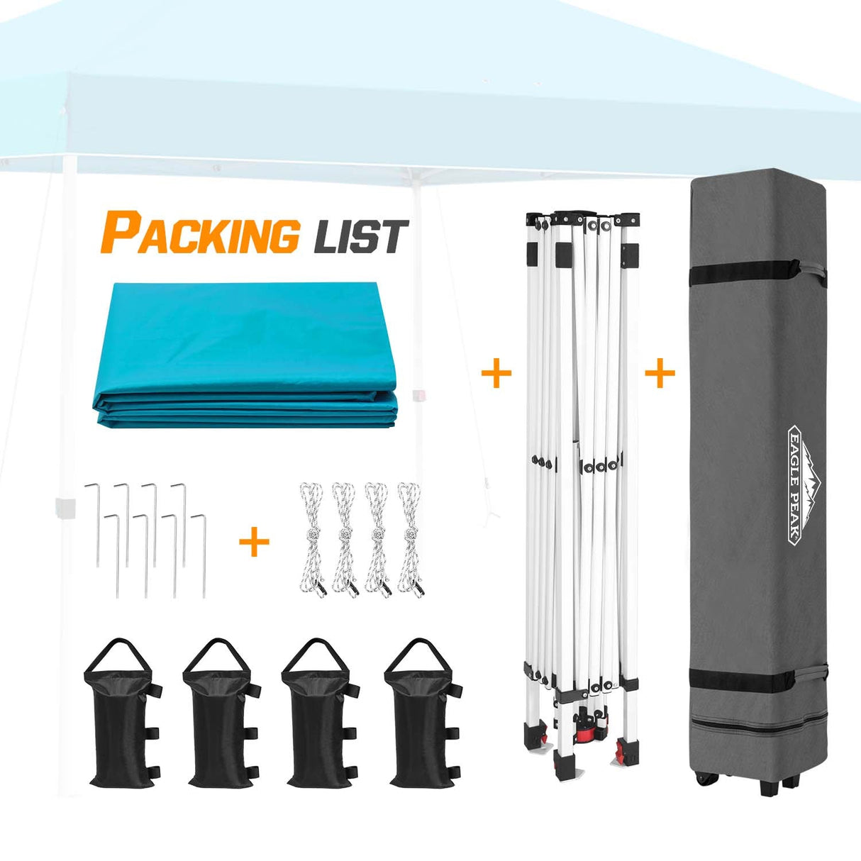 Easy Setup Straight Leg 10x10 Pop Up Canopy Tent w/ 100 sqft of Shade - Eagle Peak Custom Canopy Tent