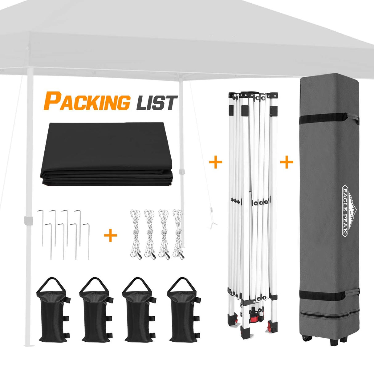 Easy Setup Straight Leg 10x10 Pop Up Canopy Tent w/ 100 sqft of Shade - Eagle Peak Custom Canopy Tent