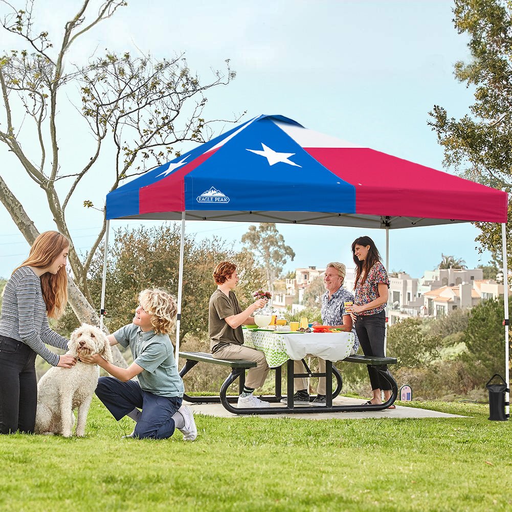 Easy Setup Straight Leg 10x10 Pop Up Canopy Tent w/ 100 sqft of Shade - Eagle Peak Custom Canopy Tent
