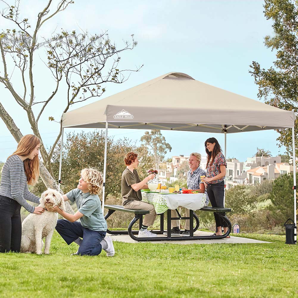 Easy Setup Straight Leg 10x10 Pop Up Canopy Tent w/ 100 sqft of Shade - Eagle Peak Custom Canopy Tent