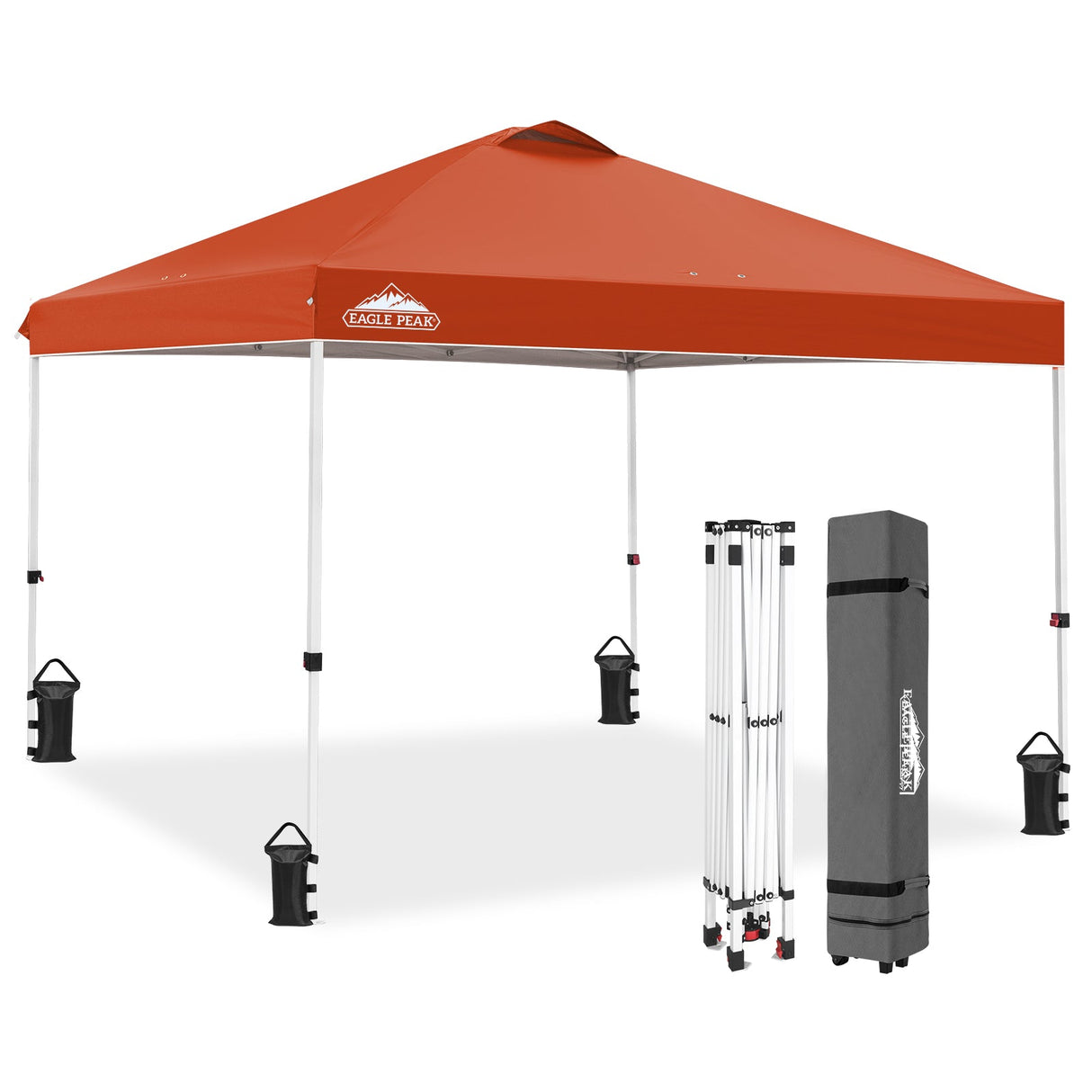Easy Setup Straight Leg 10x10 Pop Up Canopy Tent w/ 100 sqft of Shade - Eagle Peak Custom Canopy Tent