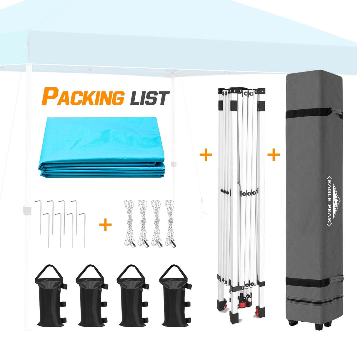 Easy Setup Straight Leg 10x10 Pop Up Canopy Tent w/ 100 sqft of Shade - Eagle Peak Custom Canopy Tent