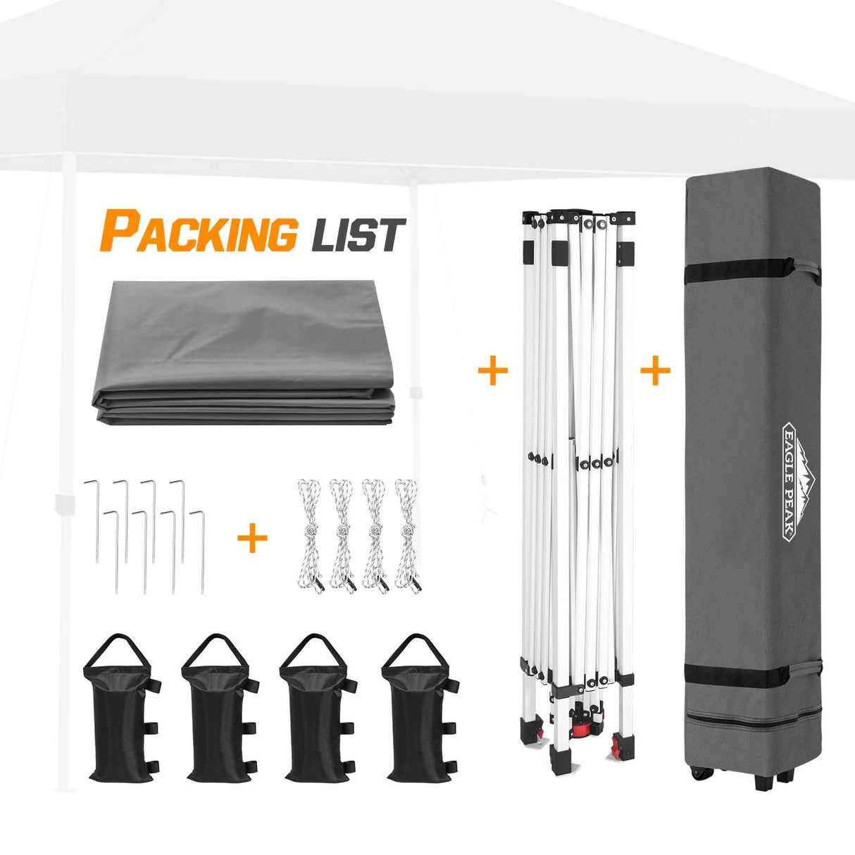 Easy Setup Straight Leg 10x10 Pop Up Canopy Tent w/ 100 sqft of Shade - Eagle Peak Custom Canopy Tent