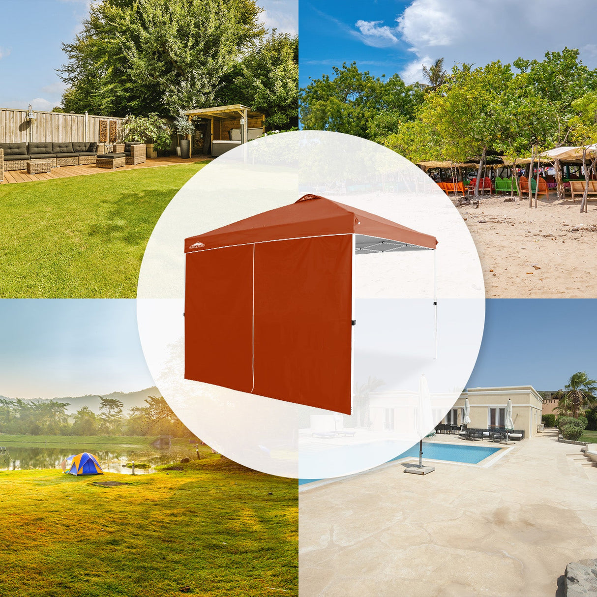 Entry Wall Panel with Zipper for 10x10 Straight Leg Canopy only, 1 Sidewall - Eagle Peak Custom Canopy Tent