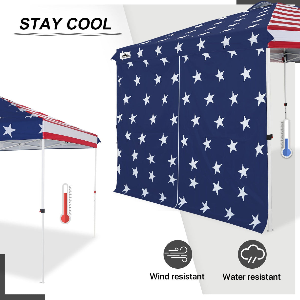 Entry Wall Panel with Zipper for 10x10 Straight Leg Canopy only, 1 Sidewall - Eagle Peak Custom Canopy Tent