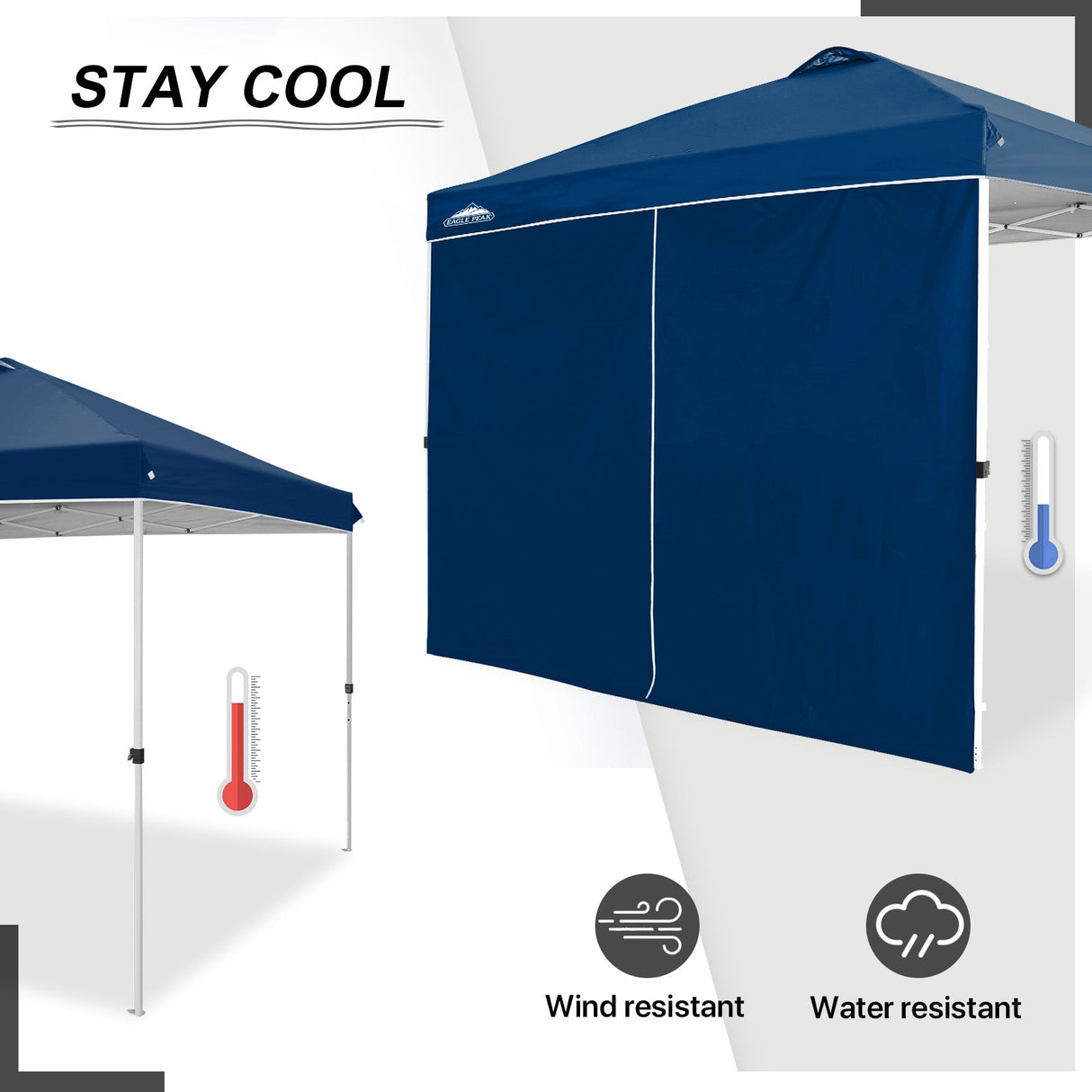 Entry Wall Panel with Zipper for 10x10 Straight Leg Canopy only, 1 Sidewall - Eagle Peak Custom Canopy Tent