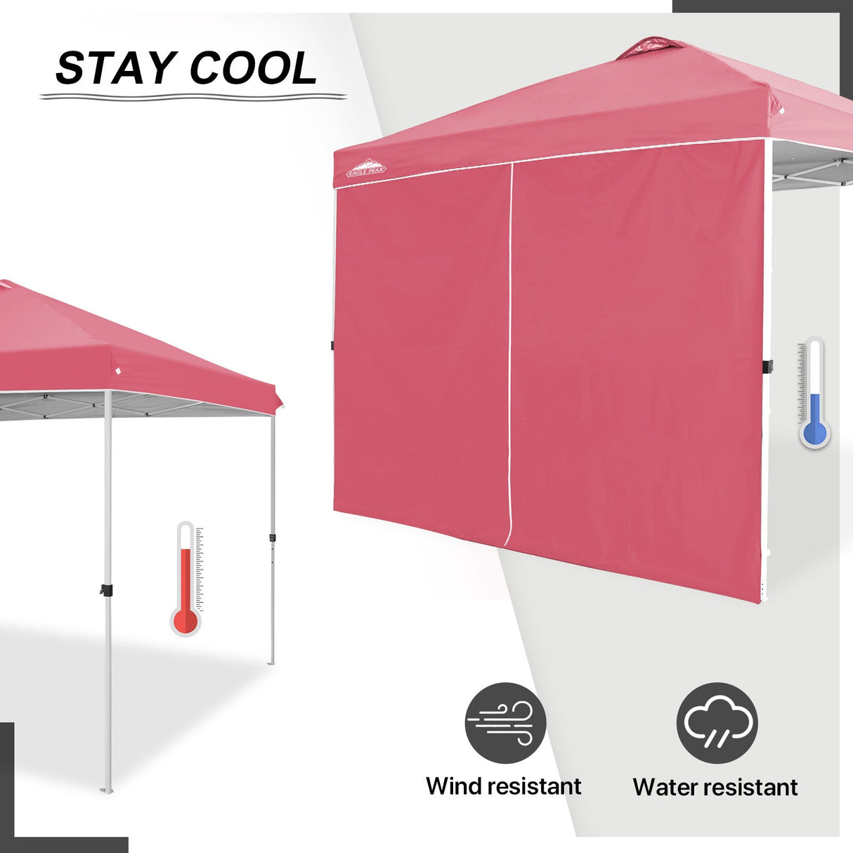 Entry Wall Panel with Zipper for 10x10 Straight Leg Canopy only, 1 Sidewall - Eagle Peak Custom Canopy Tent