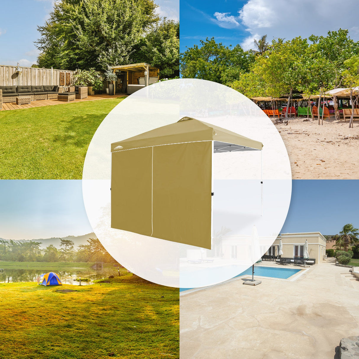 Entry Wall Panel with Zipper for 10x10 Straight Leg Canopy only, 1 Sidewall - Eagle Peak Custom Canopy Tent