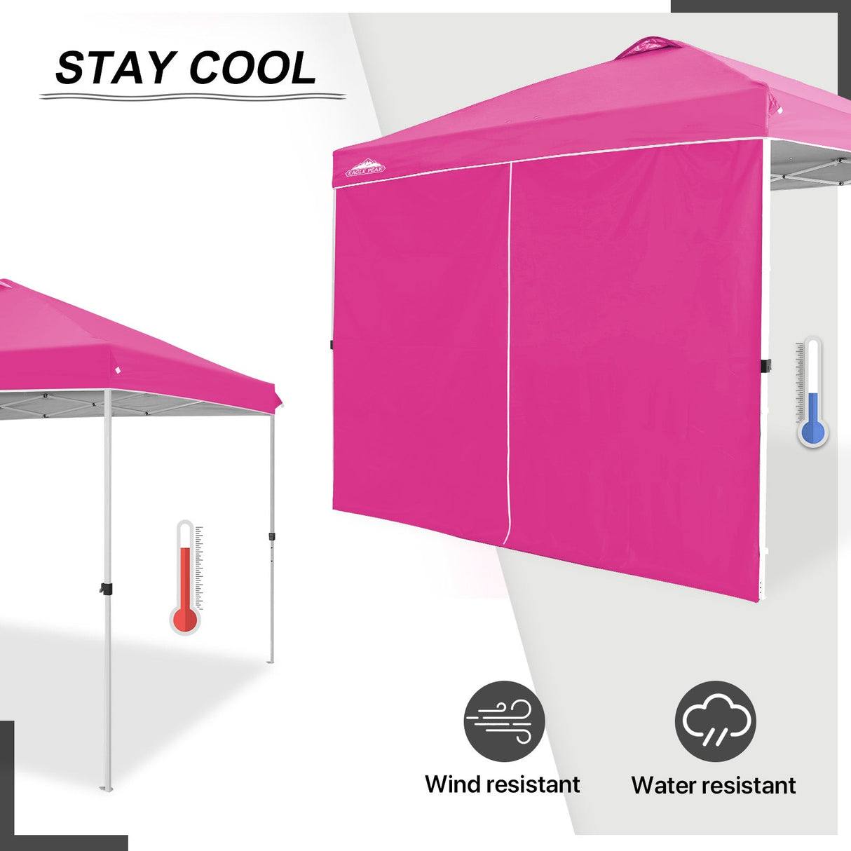 Entry Wall Panel with Zipper for 10x10 Straight Leg Canopy only, 1 Sidewall - Eagle Peak Custom Canopy Tent