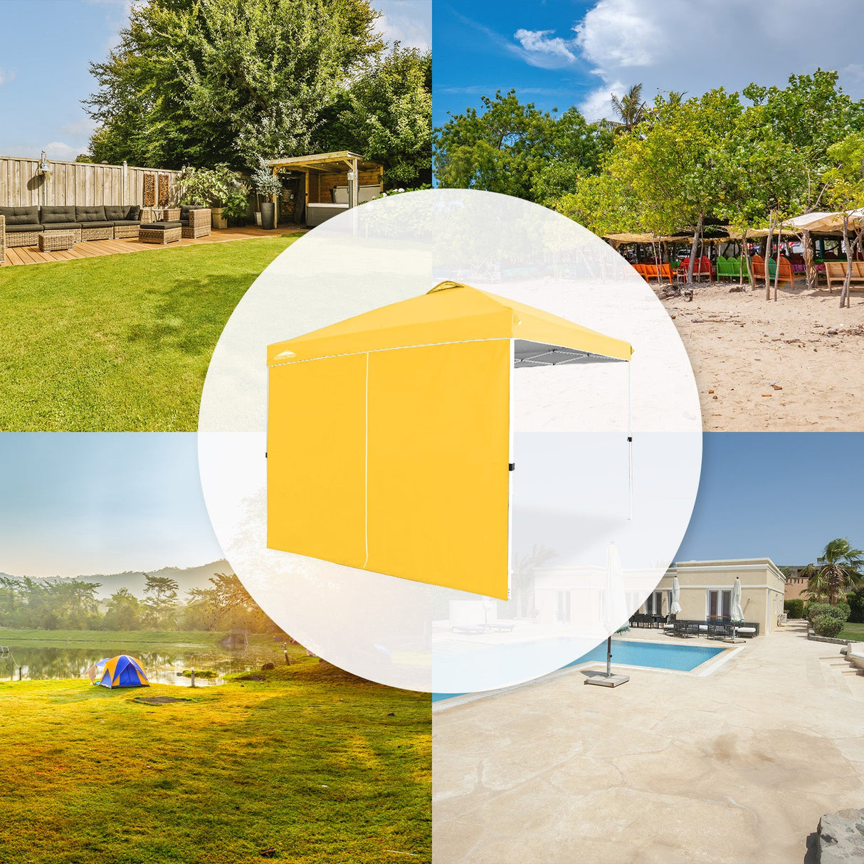 Entry Wall Panel with Zipper for 10x10 Straight Leg Canopy only, 1 Sidewall - Eagle Peak Custom Canopy Tent