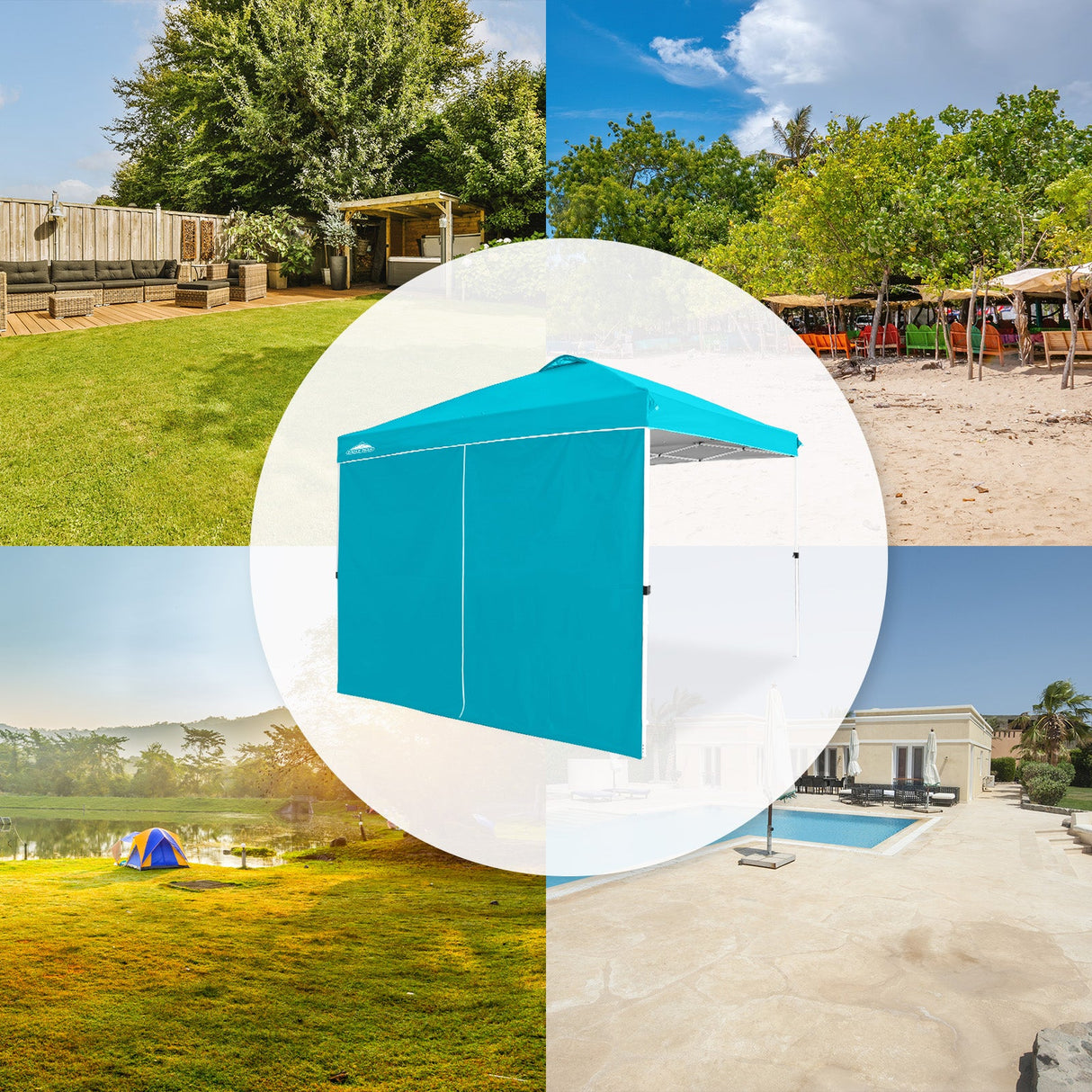 Entry Wall Panel with Zipper for 10x10 Straight Leg Canopy only, 1 Sidewall - Eagle Peak Custom Canopy Tent