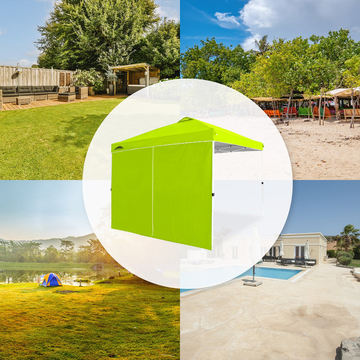 Entry Wall Panel with Zipper for 10x10 Straight Leg Canopy only, 1 Sidewall - Eagle Peak Custom Canopy Tent