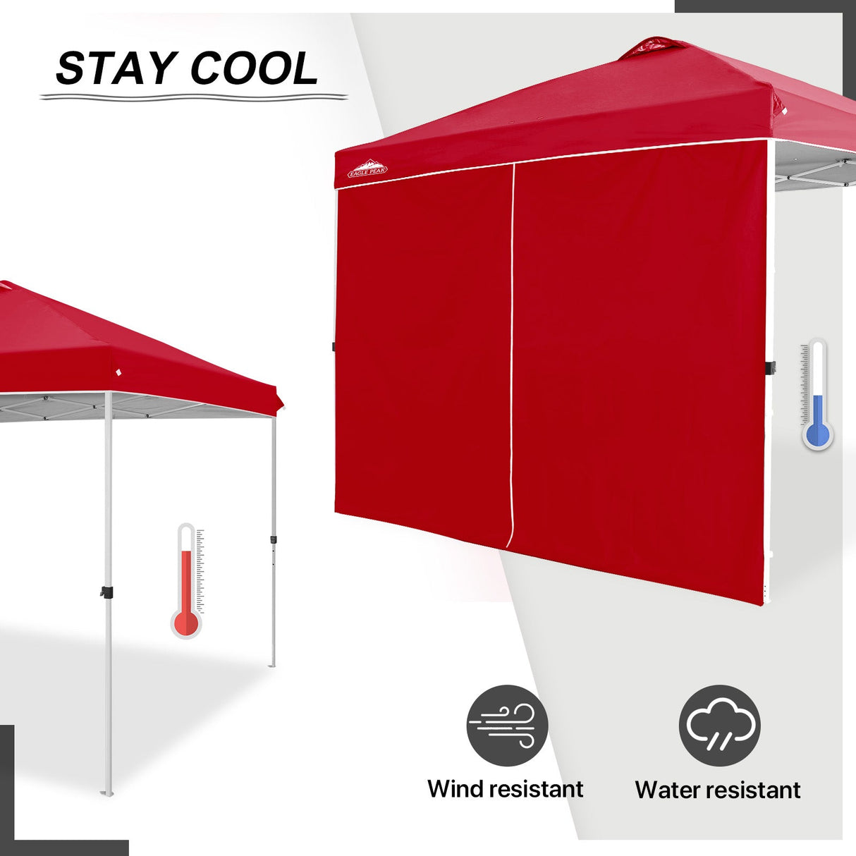 Entry Wall Panel with Zipper for 10x10 Straight Leg Canopy only, 1 Sidewall - Eagle Peak Custom Canopy Tent