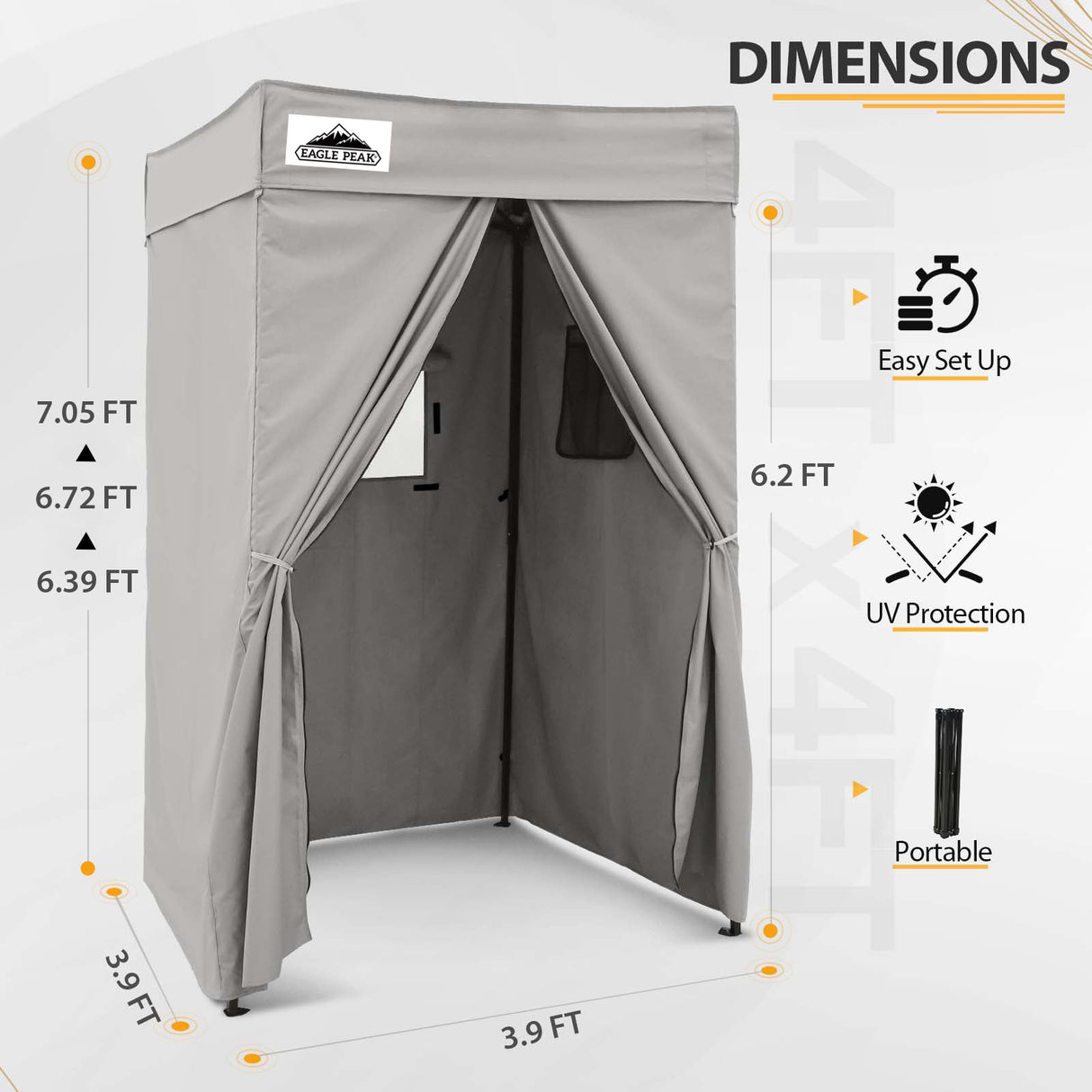 Flat Top 4x4 Pop - up Canopy Changing Room - Eagle Peak Custom Canopy Tent