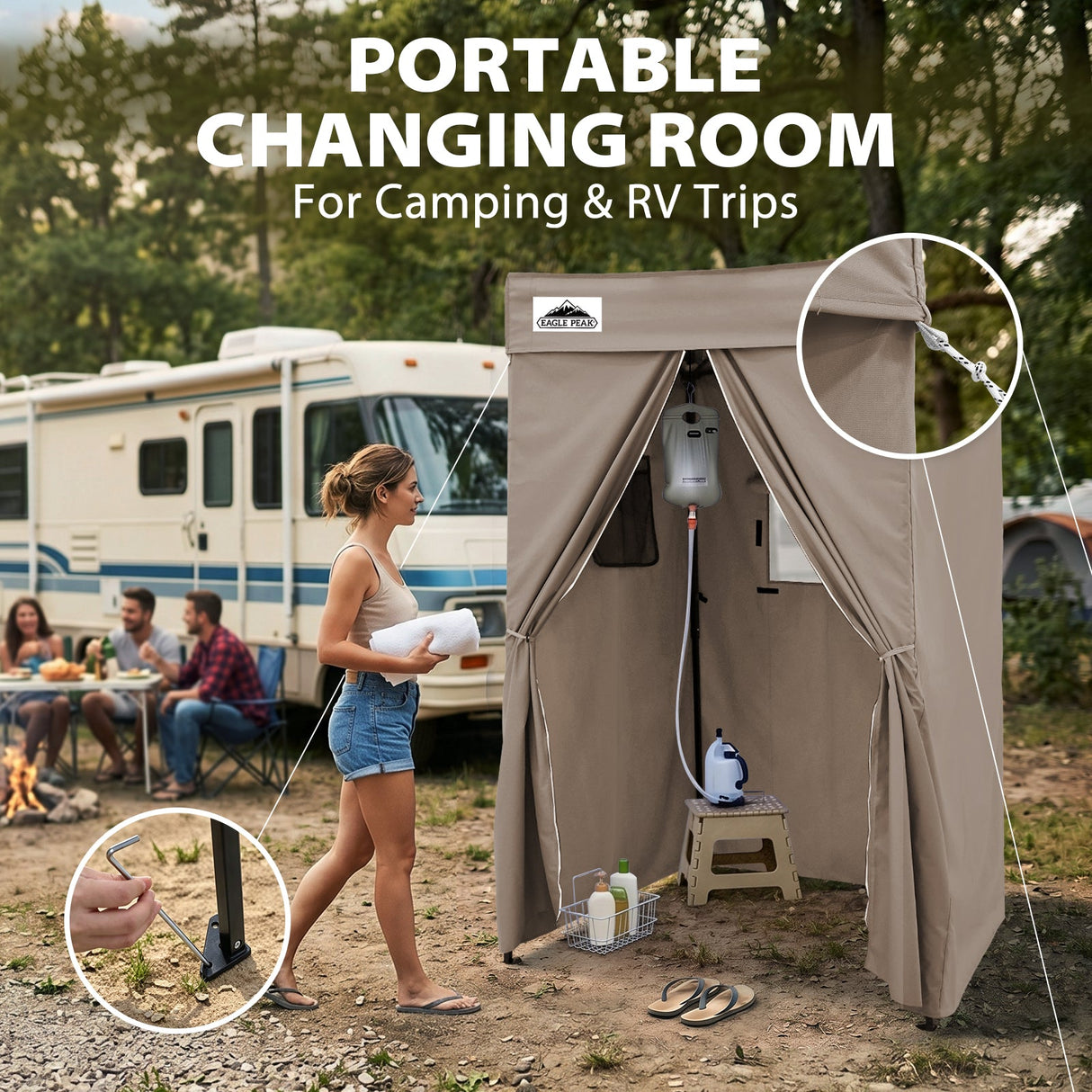 Flat Top 4x4 Pop-up Canopy Changing Room - Eagle Peak®