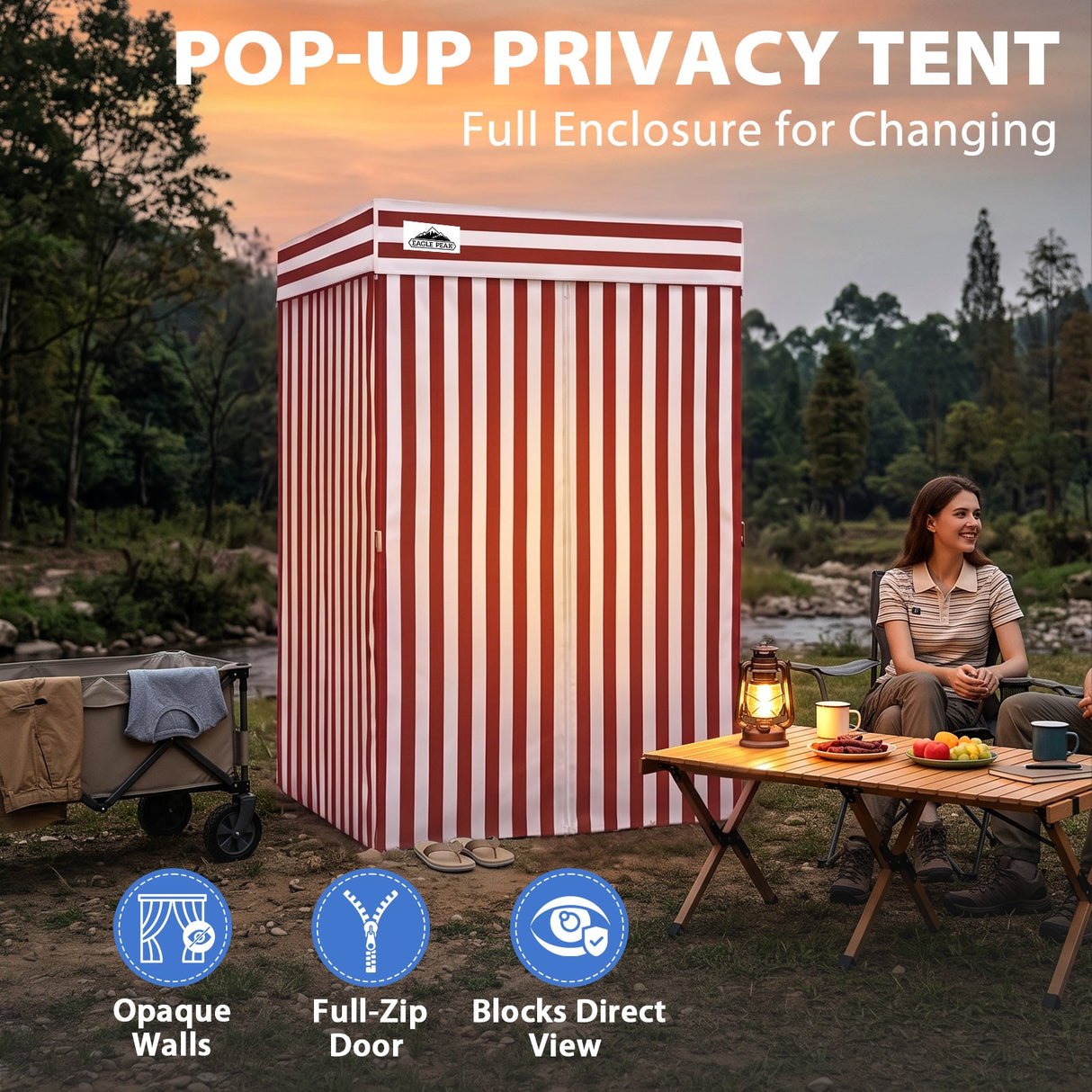 Flat Top 4x4 Pop-up Canopy Changing Room - Eagle Peak®