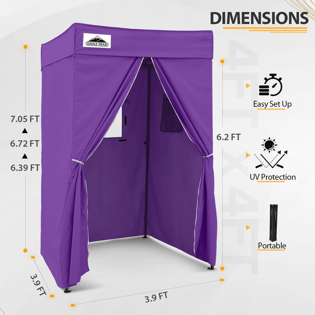 Flat Top 4x4 Pop - up Canopy Changing Room - Eagle Peak Custom Canopy Tent