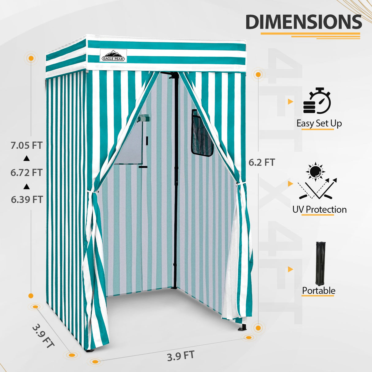 Flat Top 4x4 Pop - up Canopy Changing Room - Eagle Peak Custom Canopy Tent