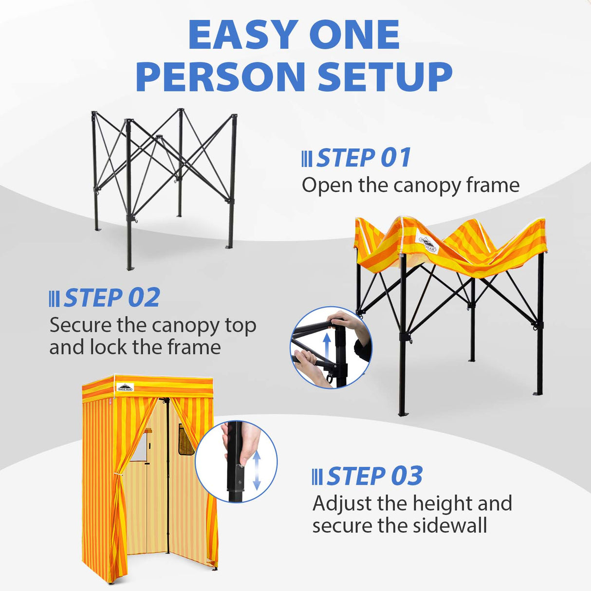 Flat Top 4x4 Pop-up Canopy Changing Room - Eagle Peak®