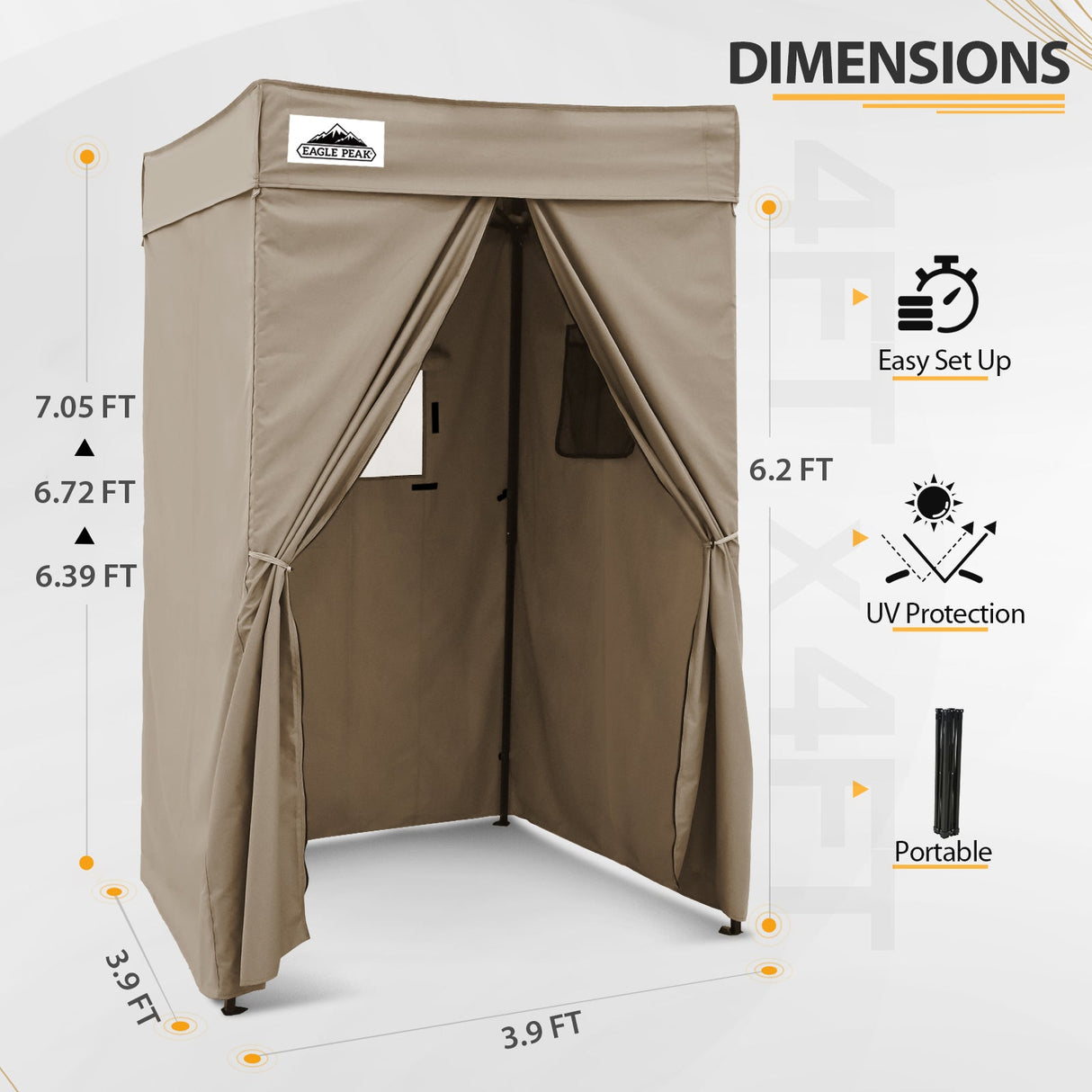 Flat Top 4x4 Pop - up Canopy Changing Room - Eagle Peak Custom Canopy Tent