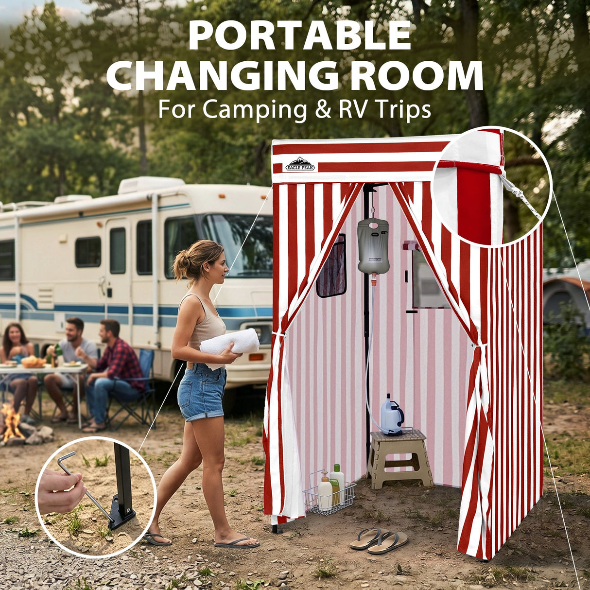 Flat Top 4x4 Pop-up Canopy Changing Room - Eagle Peak®