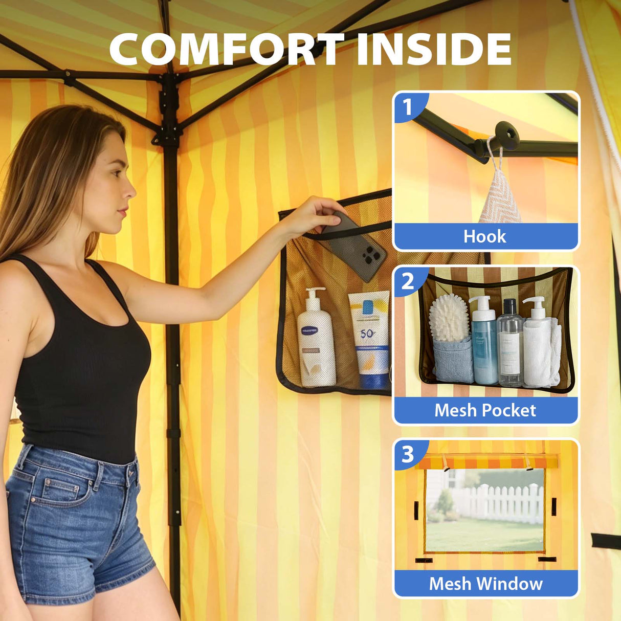 Flat Top 4x4 Pop-up Canopy Changing Room - Eagle Peak®