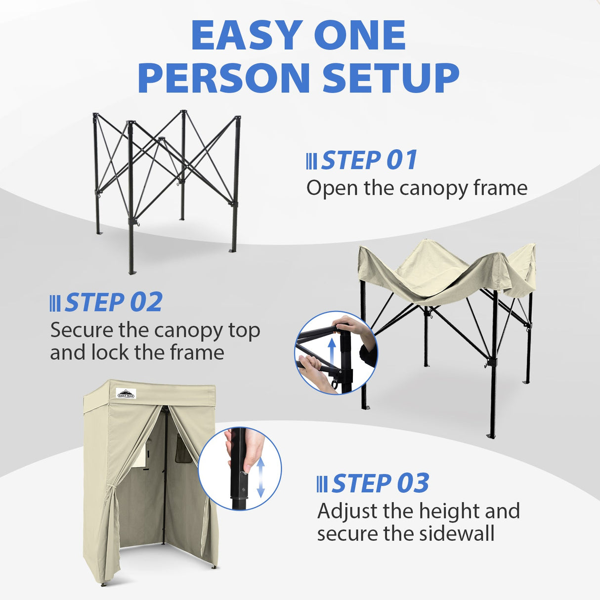 Flat Top 4x4 Pop-up Canopy Changing Room - Eagle Peak®