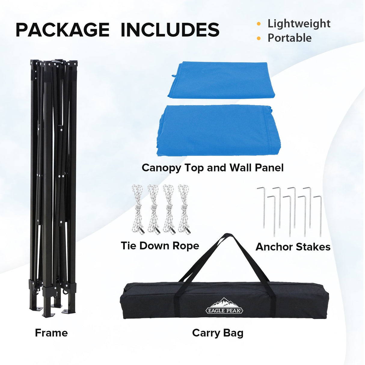 Flex Compact 5x5 Pop - up Canopy Changing Room - Eagle Peak Custom Canopy Tent