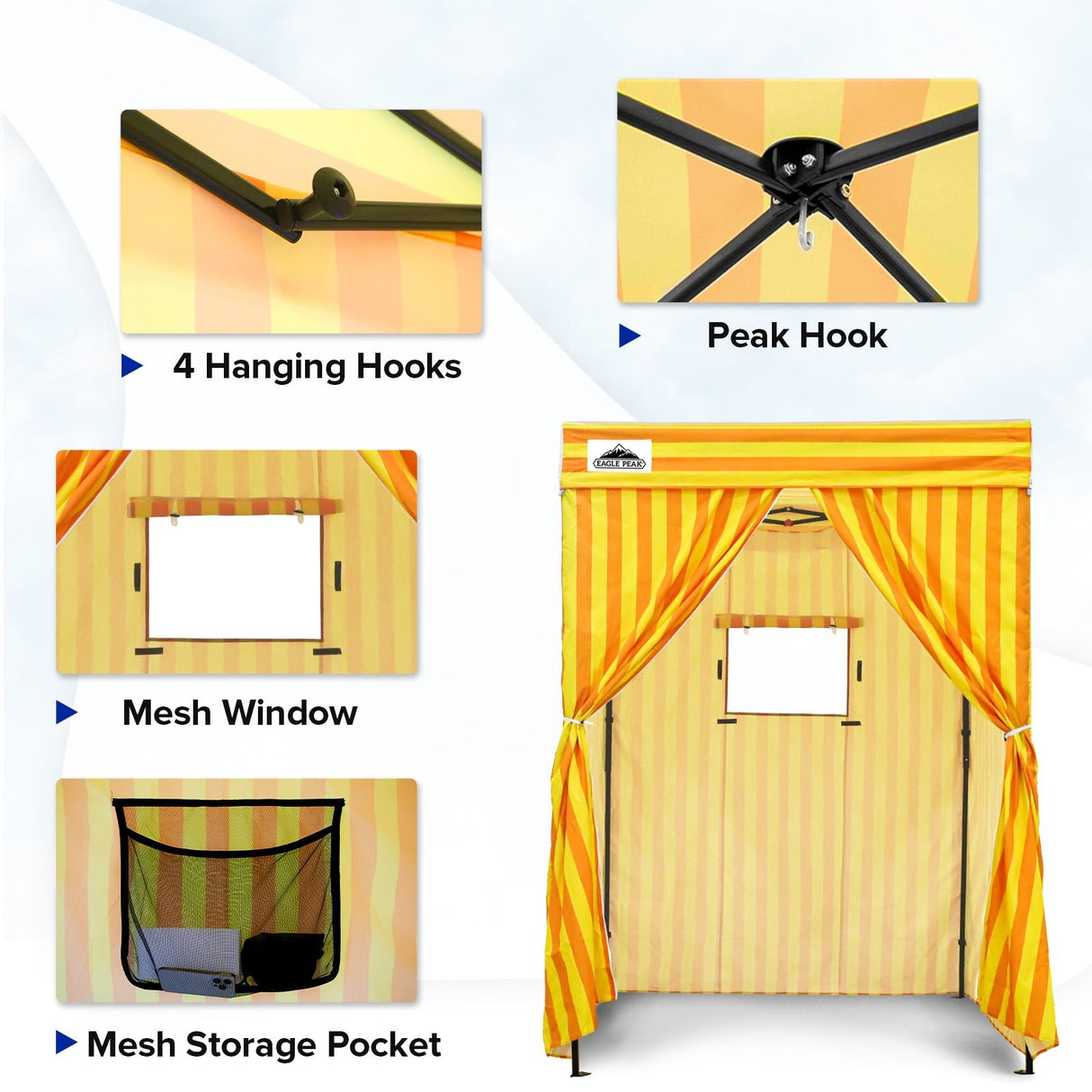 Flex Compact 5x5 Pop - up Canopy Changing Room - Eagle Peak Custom Canopy Tent