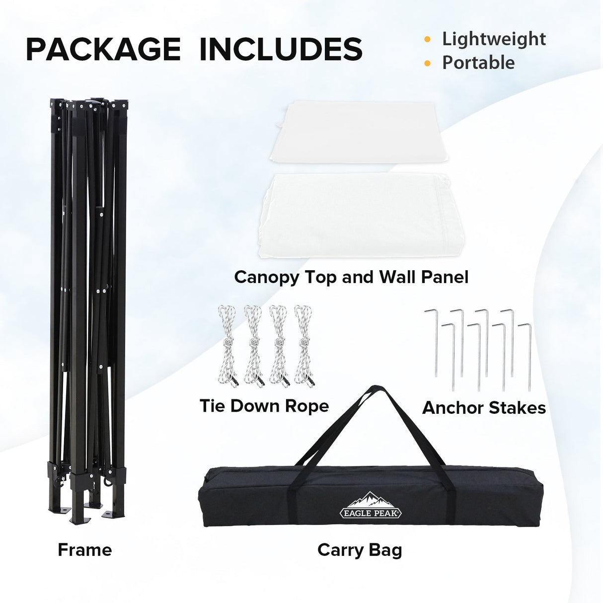 Flex Compact 5x5 Pop - up Canopy Changing Room - Eagle Peak Custom Canopy Tent